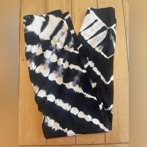 PINK Ti-Dye Black & White Leggings